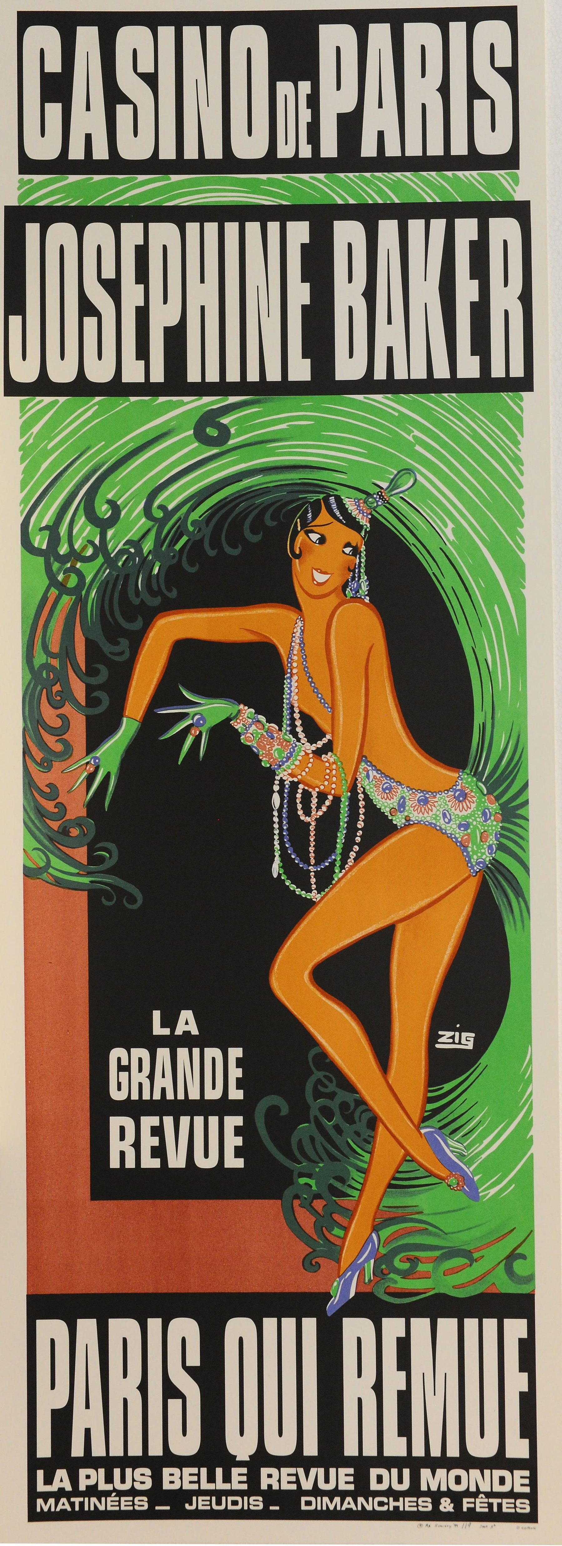 Josephine Baker, Casino de Paris, by Zig (Louis Gaudin) Rue Royale